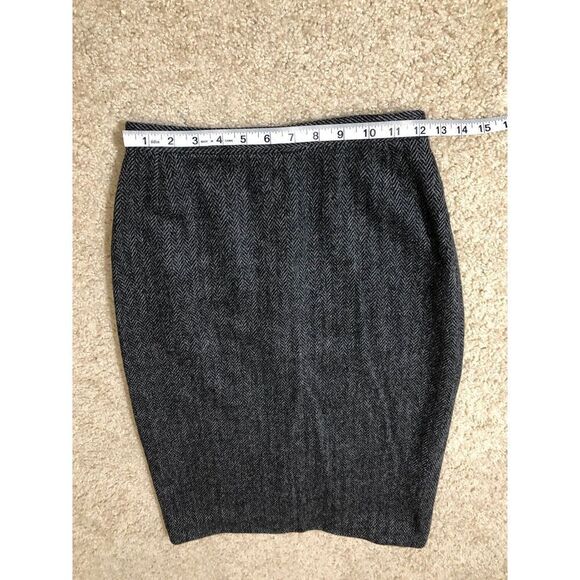 DOLCE & GABBANA Black Grey Pencil Skirt Size 42 Made In Italy - Picture 4 of 8